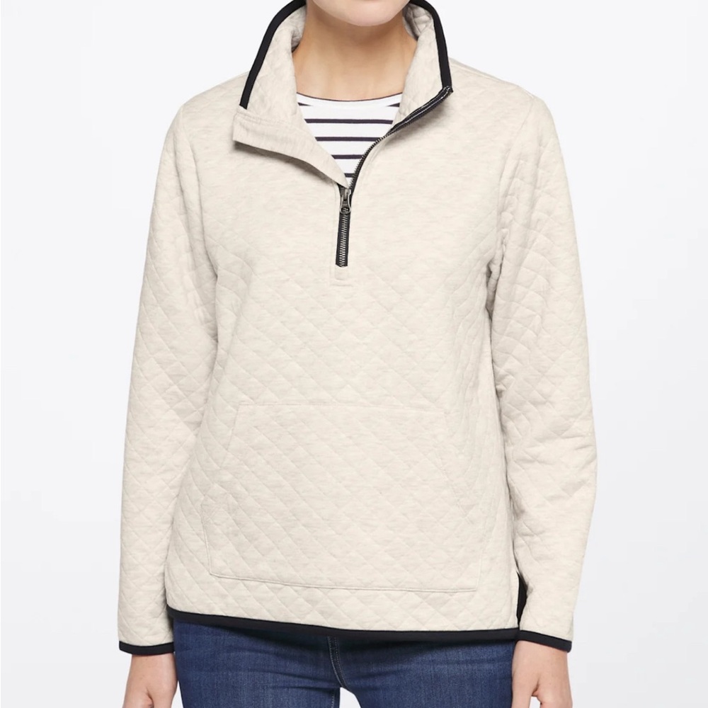Market and spruce Lisa Quilted Fleece Half Zip Pullover